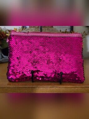 Pink Sequined Wristlet NWT